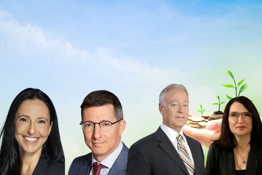 מימין: גלי שבד משנה למנכל כלל ביטוח ופיננסים, צילום: סיון פרג׳; חיים סאמט, יו״ר דירקטוריון כלל החזקות עסקי ביטוח, צילום: עמי ארליך; שרון רייך ויעל פאר-סגל איילון ביטוח, צילומים: רמי זרנגר; עיבוד: פאנדר